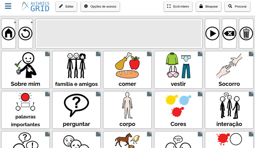 AsTeRICS Grid - Catálogo de Tecnologias Assistivas para Surdos